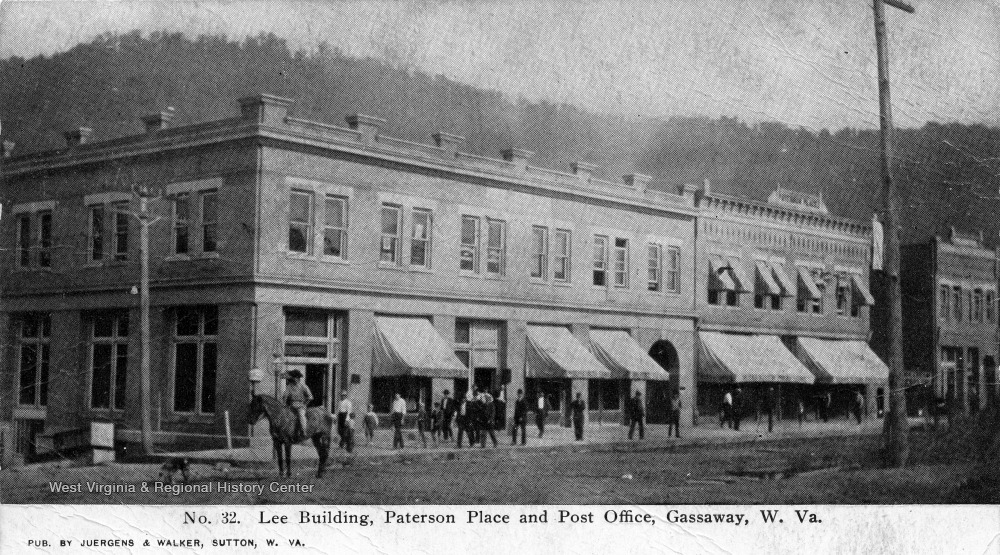 Lee Building, Paterson Place and Post Office, Gassaway, W. Va. West