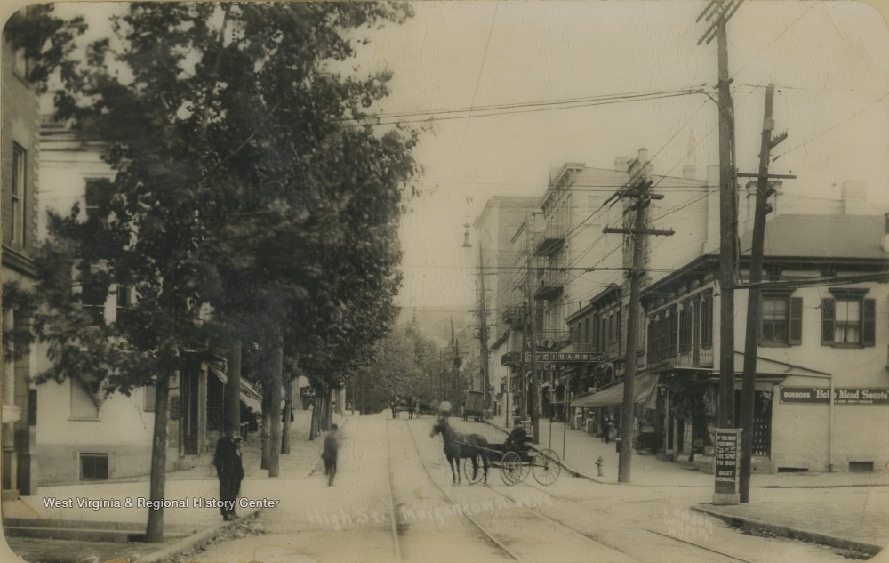 View of High Street, Monongalia County, W. Va. West