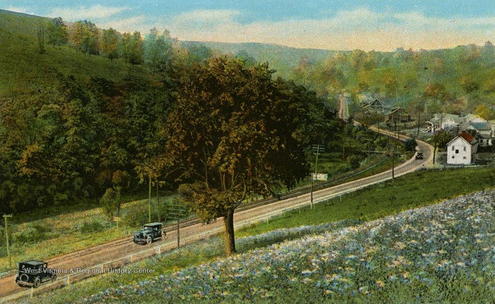 National Highway Through Valley Grove, East of Wheeling, W. Va. West