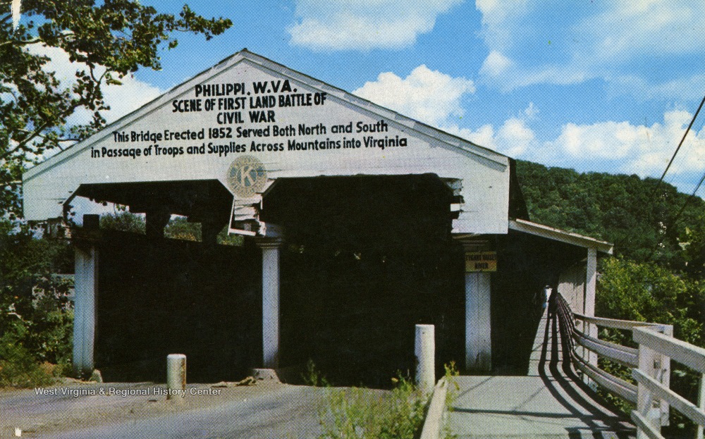 Old Covered Bridge Across Tygart River; Philippi, W. Va. West