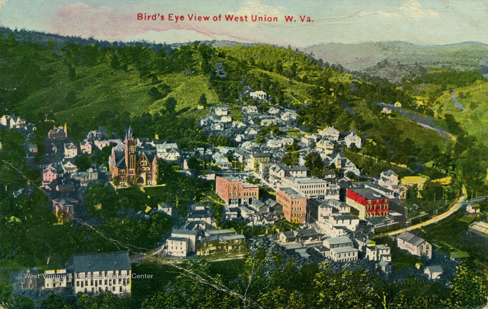 Bird's Eye View of West Union, W. Va. West Virginia History OnView