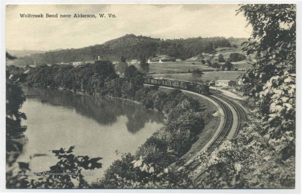 Wolfcreek Bend; Near Alderson, W. Va. West Virginia History OnView