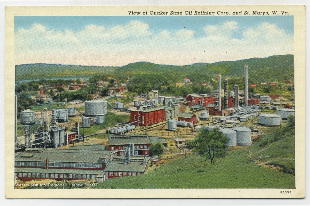 View of Quaker State Oil Refining Corporation; St. Marys, W. Va. West