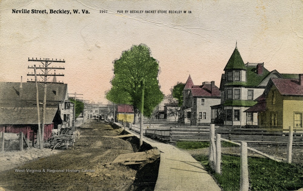 View of Neville Street, Beckley, W. Va. West Virginia History OnView