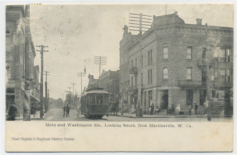 Main and Washington Streets, Looking South, New Martinsville, W. Va