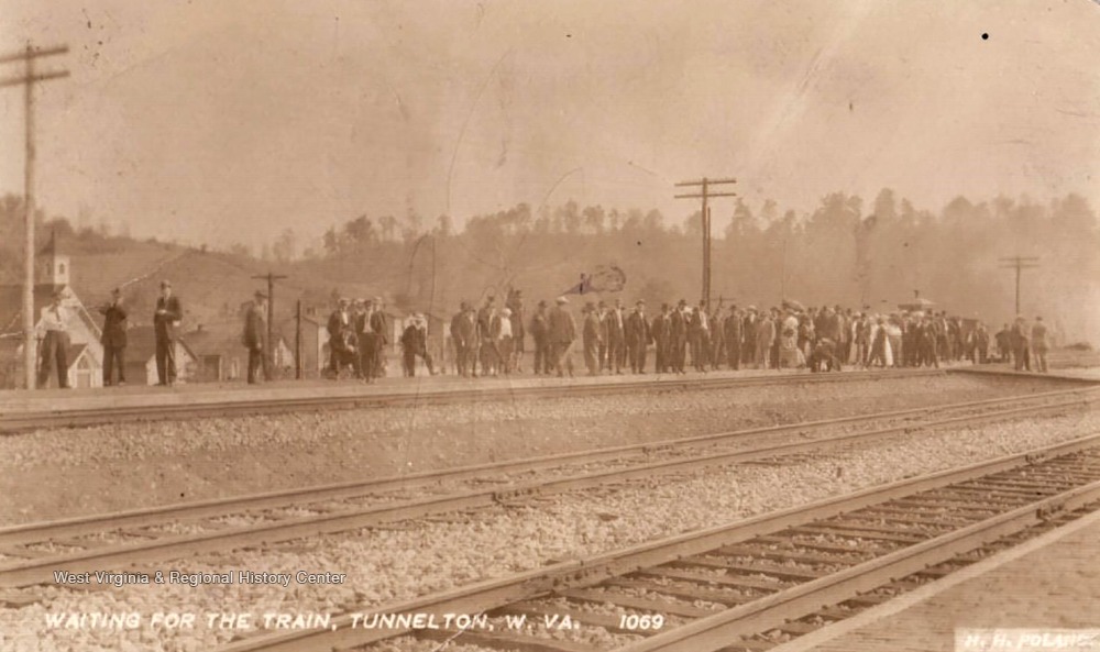Waiting for the Train, Tunnelton, W. Va. West Virginia History OnView