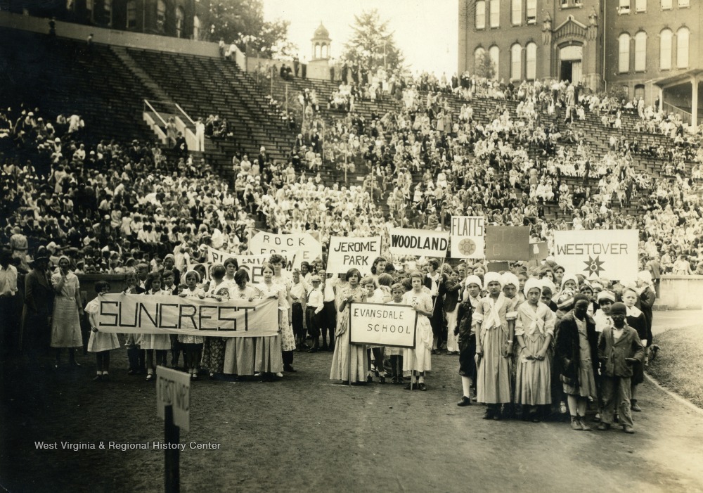 Morgantown Wv Events 2024 School Children at Event on Mountaineer Field, W. Va