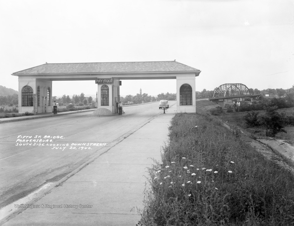 Fifth St. Bridge, South Side Looking Downstream, Parkersburg, W. Va