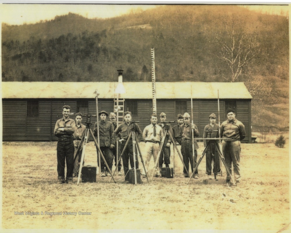Surveyors Class at Civilian Conservation Corps Camp, Summers County, W