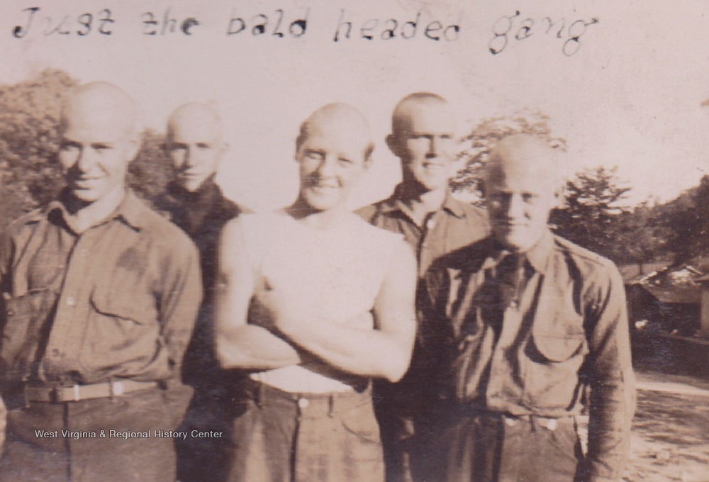 'Just the Bald Headed Gang', Camp Cranberry, Cowen, W. Va. West