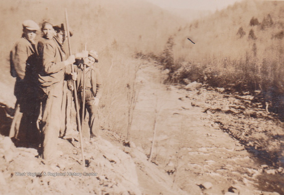 CCC Workers Looking Out Over Cranberry River, Cowen, W. Va. West