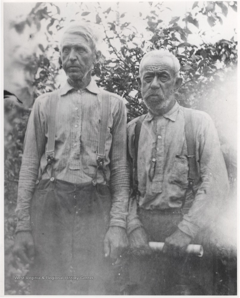 Portrait of Billy Meador and Jim "Buckwheat" Lilly in the Bluestone