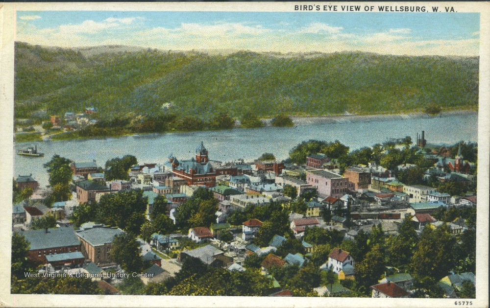 Bird's Eye View of Wellsburg, W. Va West Virginia History OnView