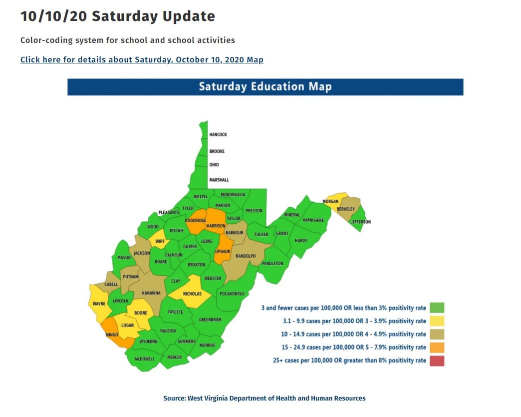 Map Update Wipes Out Week 7 High School Football Games in Four WV