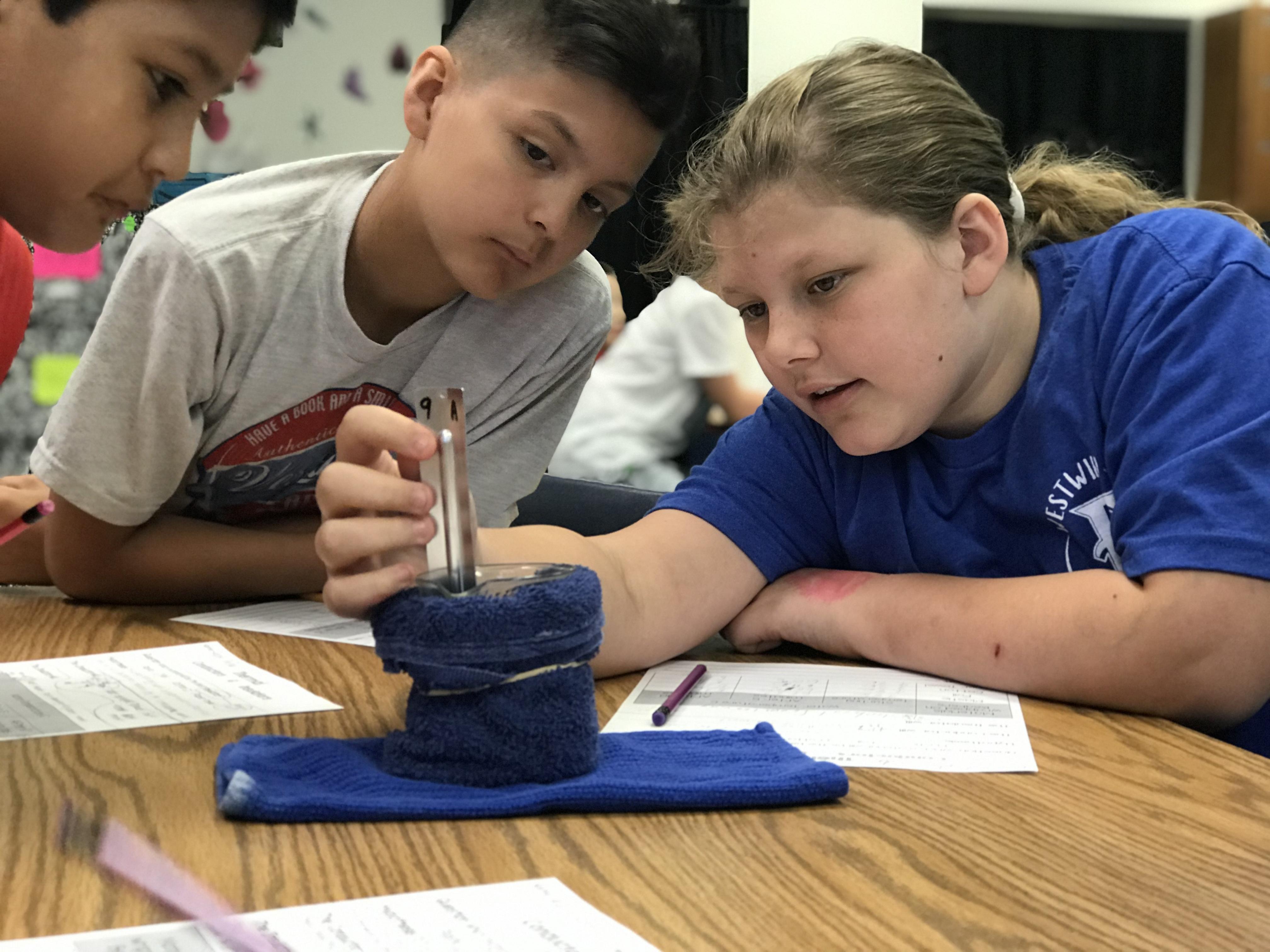 Fifth Graders had a HandsOn Experience in Science Class at Westwind