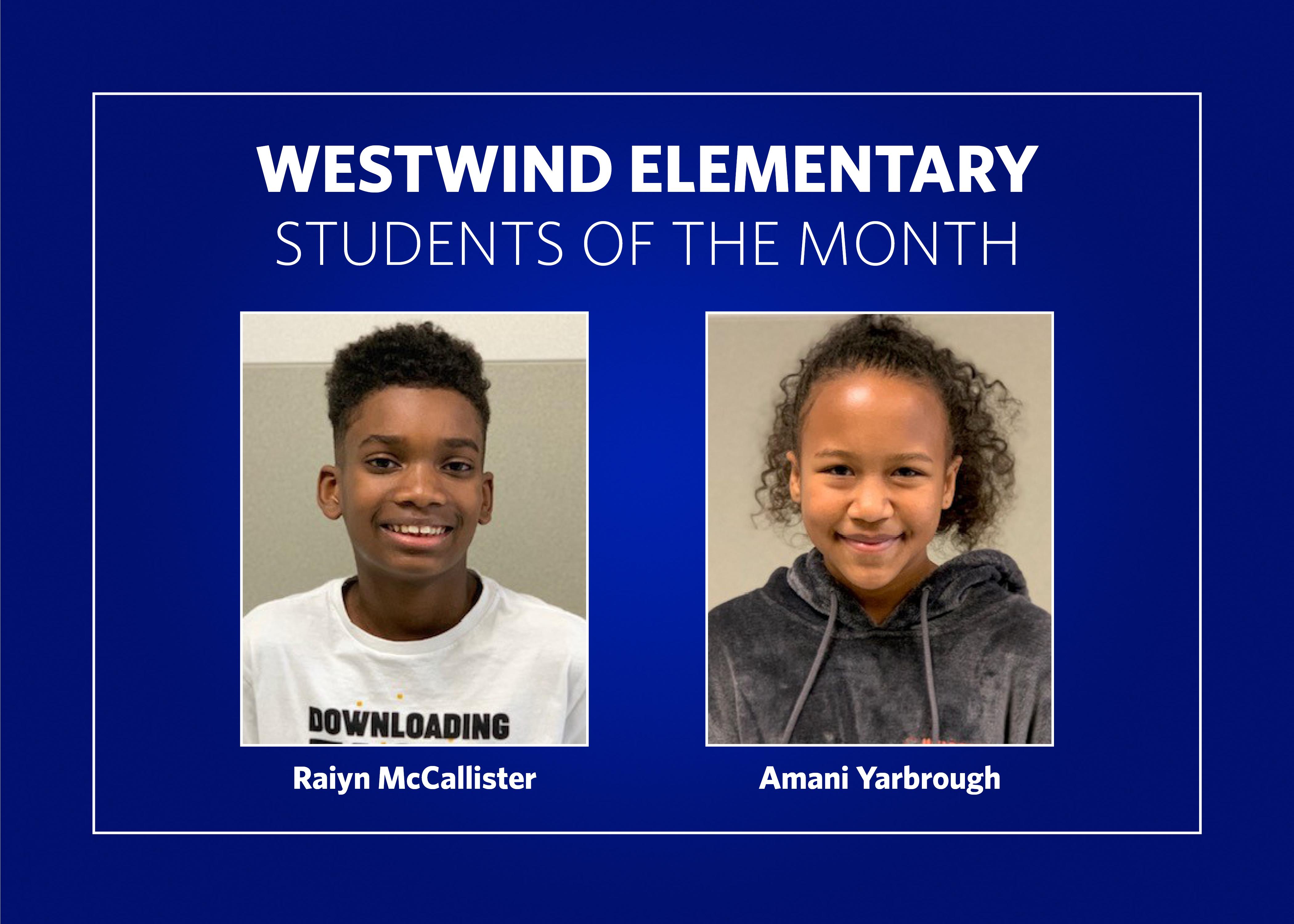 Frenship ISD Announces December Students of the Month Westwind