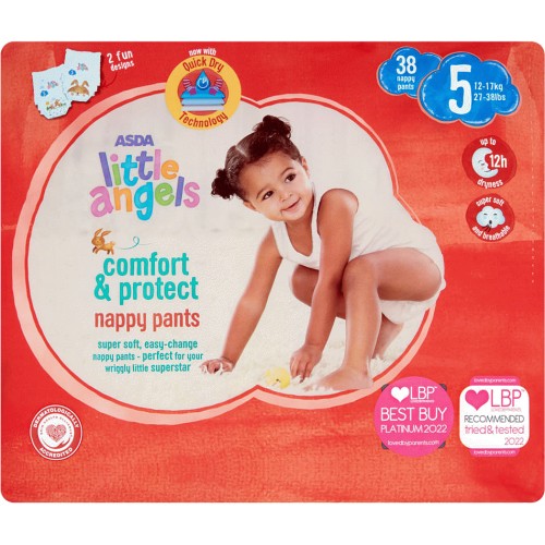 ASDA Little Angels Comfort & Protect 5 38 Nappy Pants (38) Compare