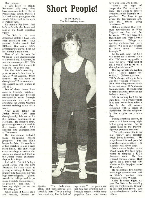 1978 West Virginia AAA High School Wrestling State Tournament