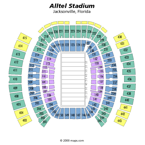 Jacksonville Jaguars Stadium Seating Chart