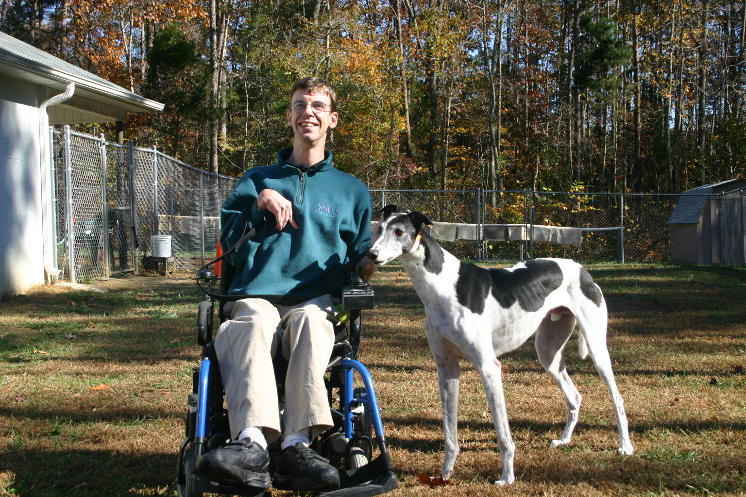 Young Man, Disabled by Cerebral Palsy, Trains Retired Racing Greyhounds