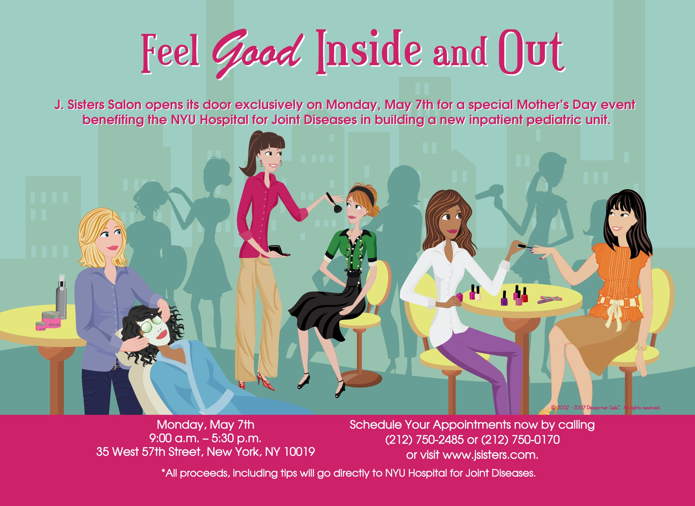 Take It All Off & Give It All Back at the J. Sisters Salon Mother's Day