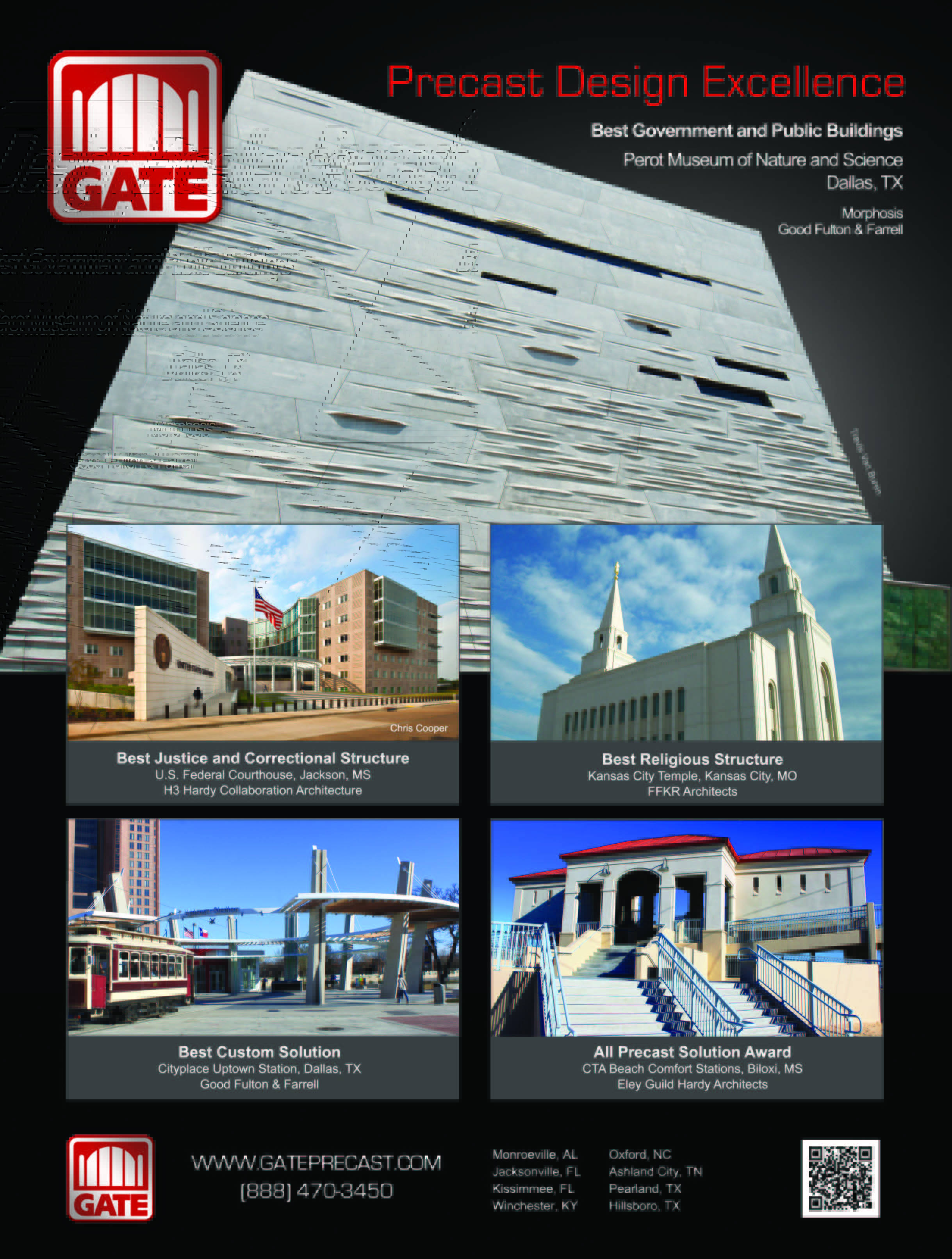 Gate Precast Company Receives Prestigious PCI Design Awards