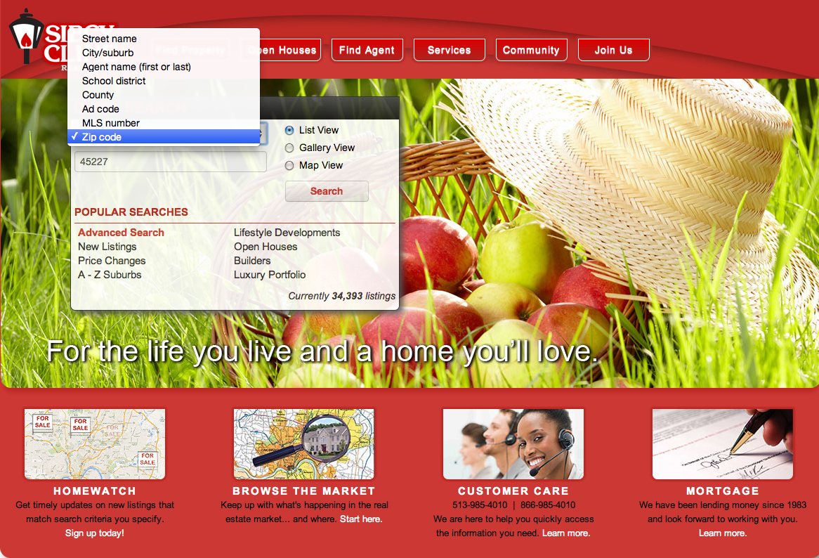 Sibcy Cline Realtors Adds Search for Homes by Zip Code on http//www