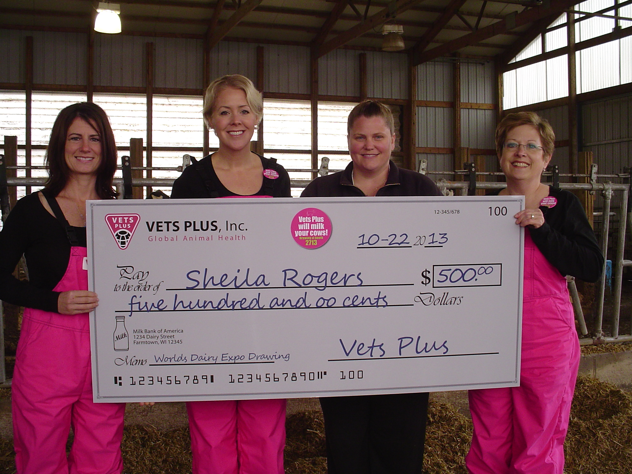 Hy Ridge Holsteins Wins Vets Plus, Inc. Milk Your Cows for a Weekend