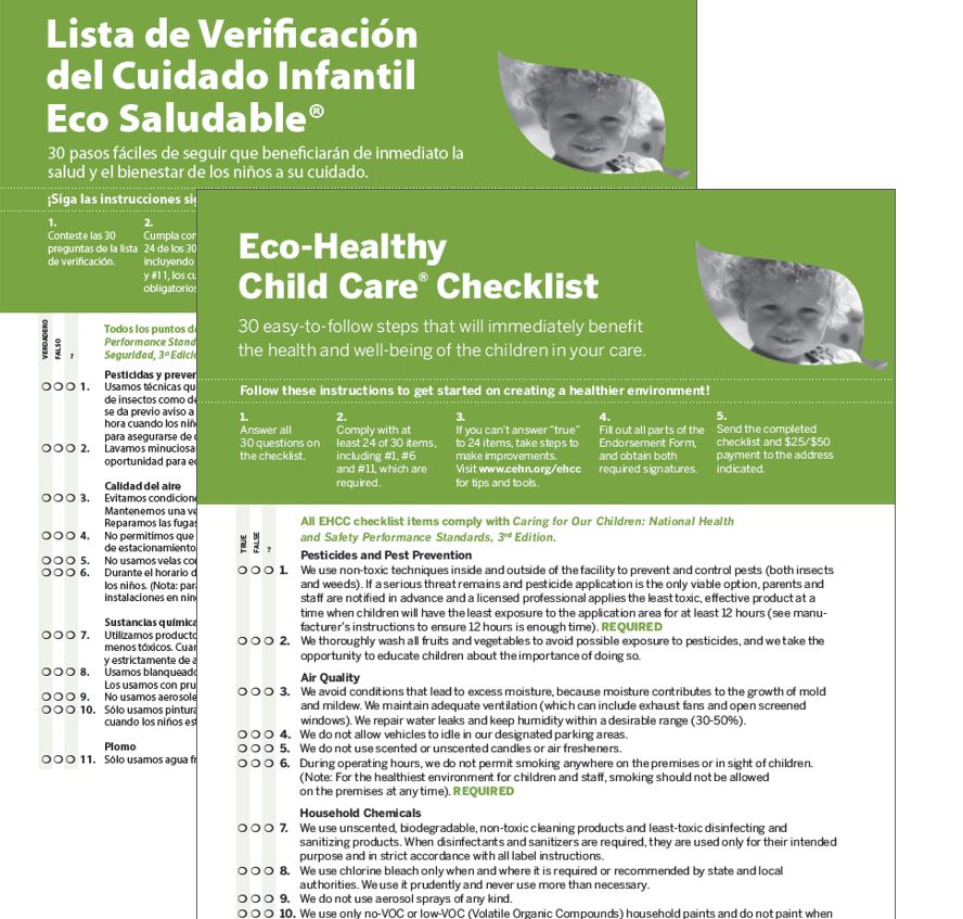 Checklist Tool for Healthier Child Cares Now Translated and Updated