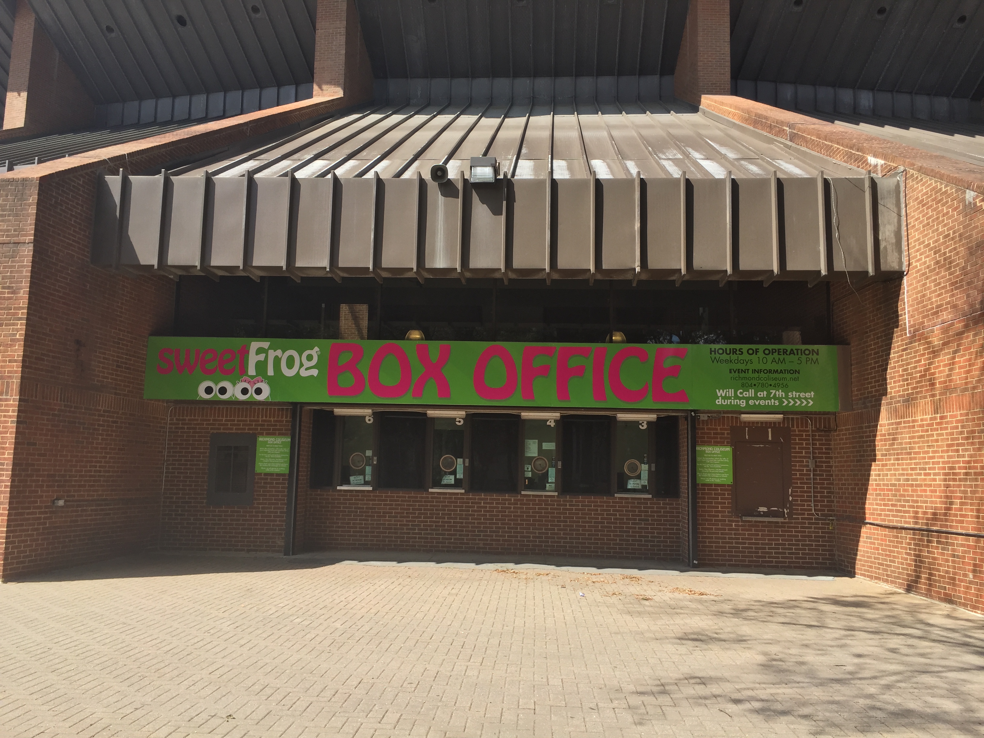 Richmond Coliseum to Feature the sweetFrog Box Office