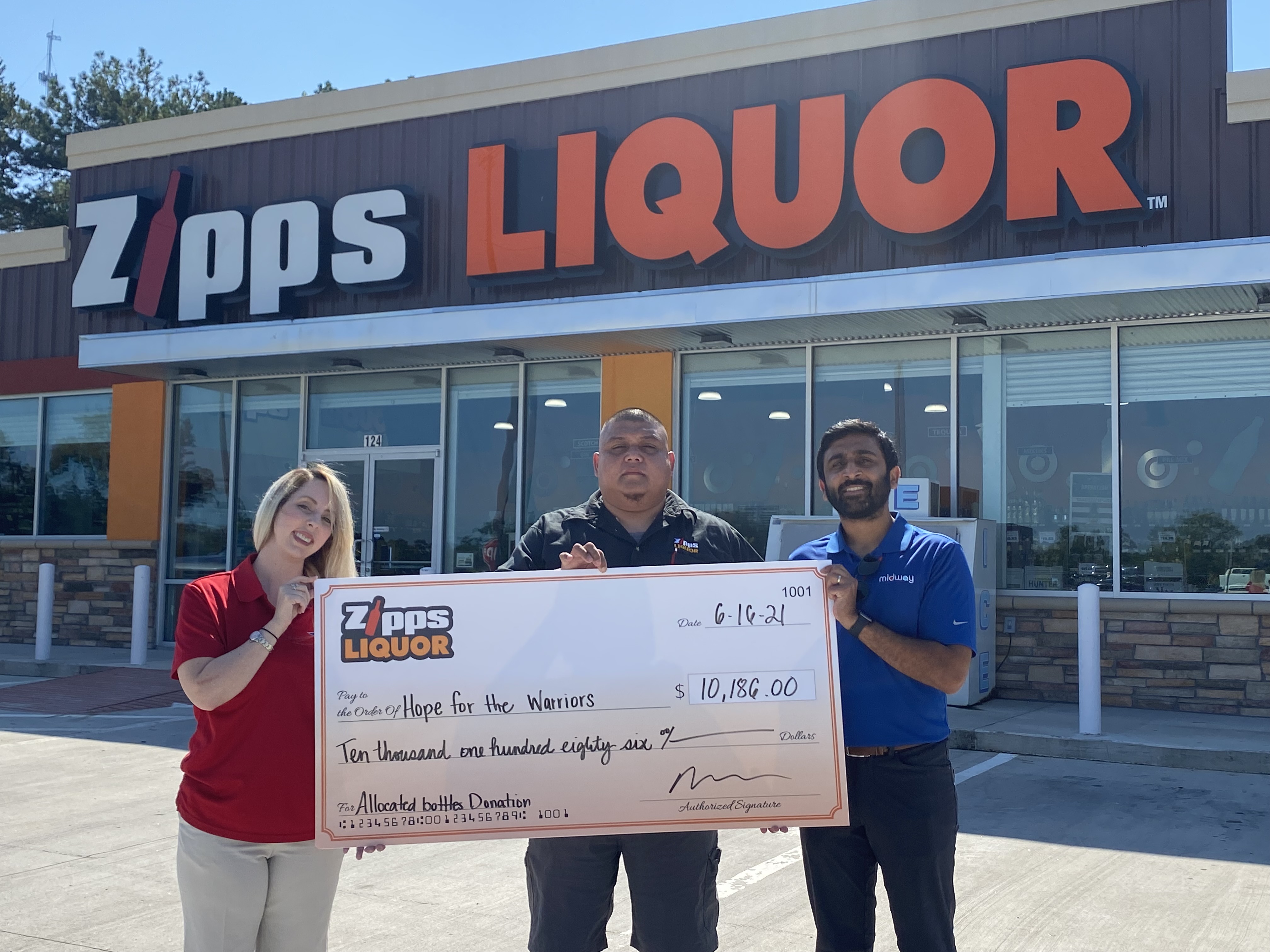 Say Cheers for Charity Zipps Liquor Donates 10,000 to Hope for the