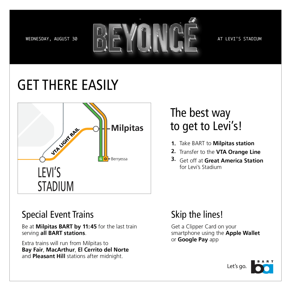 Seeing Beyoncé at Levi's Stadium? Everything to Know, From Parking and