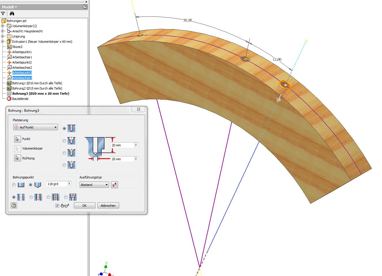 Ring + Bohrung (Autodesk/Inventor) Lösung vorhanden! Foren auf CAD.de