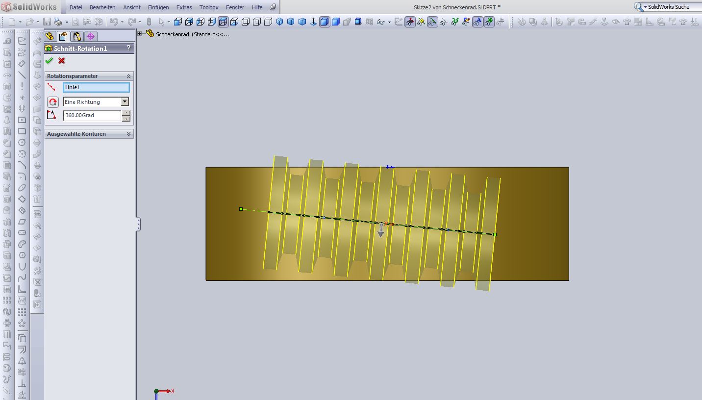 Schneckenrad und Schnecke gesucht (DS SolidWorks/SolidWorks) Lösung