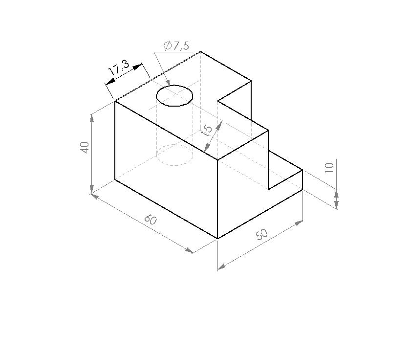 Isometrische DarstellungBemaßung (DS SolidWorks