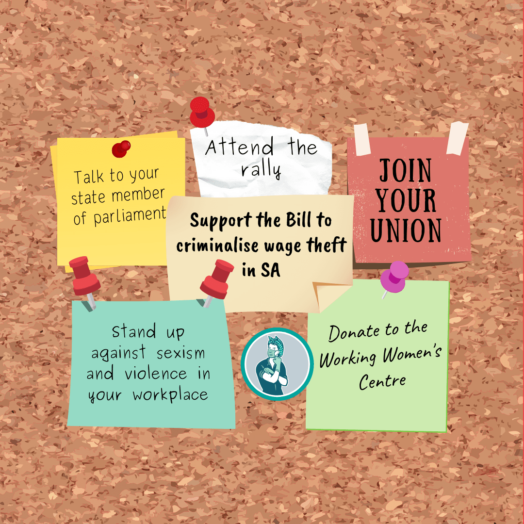 How to take action on Wage theft & Violence in the workplace Working