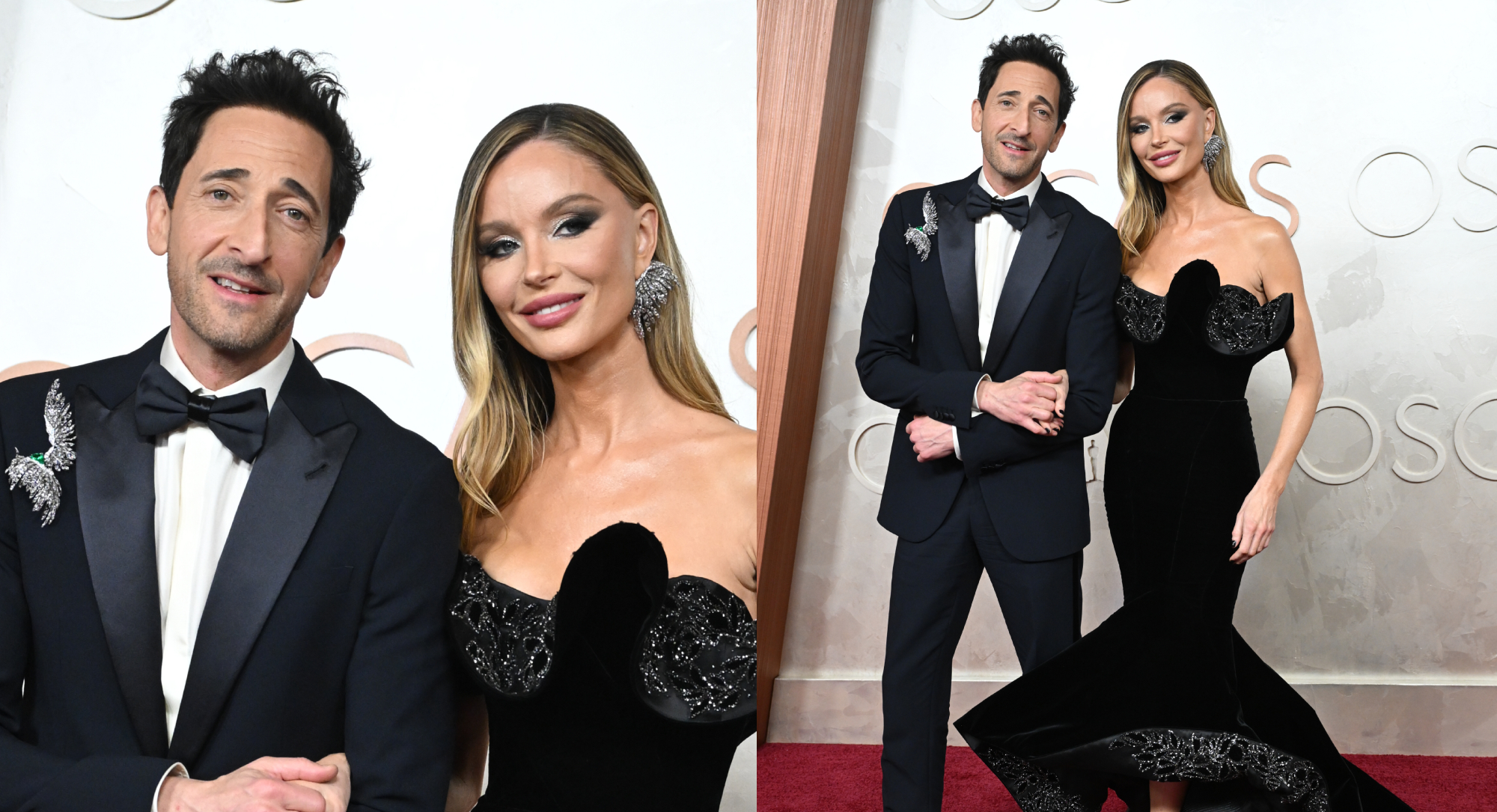 Adrien Brody Wins Oscar in Armani and Georgina Chapman Shines in Marchesa Dress for Red Carpet