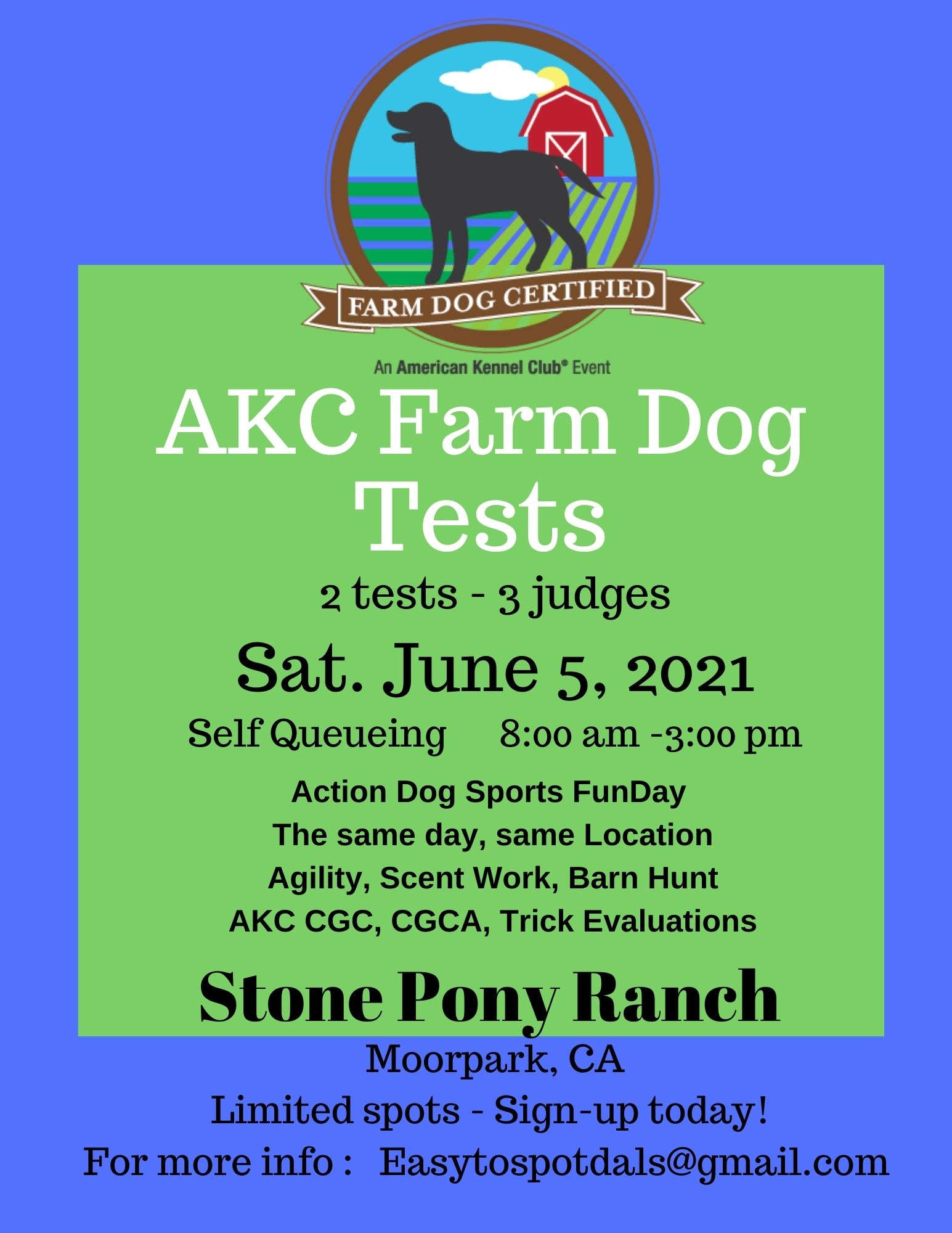 AKC Farm Dog Weekday Wing Ding Agility Trials