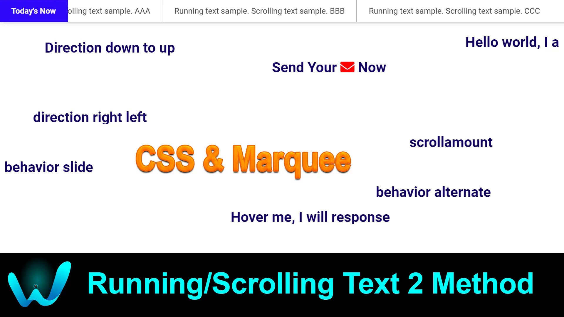 Running or Scrolling Text in Elementor WordPress HTML CSS Marquee