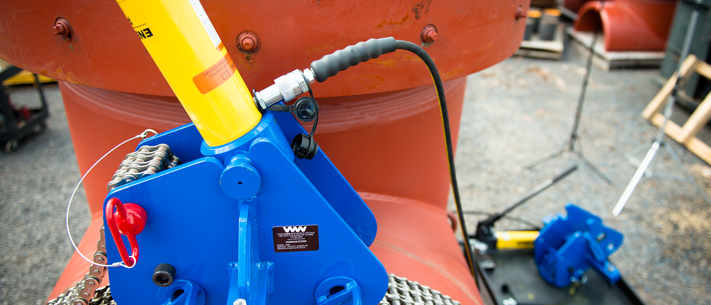 hydraulic python chain clamp Worldwide Machining & Welding, Inc.