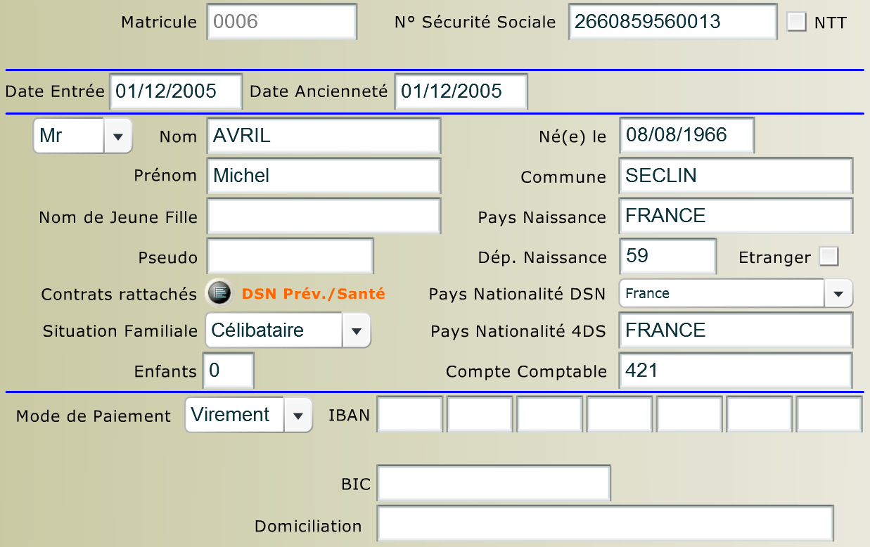 Fiche Salariés