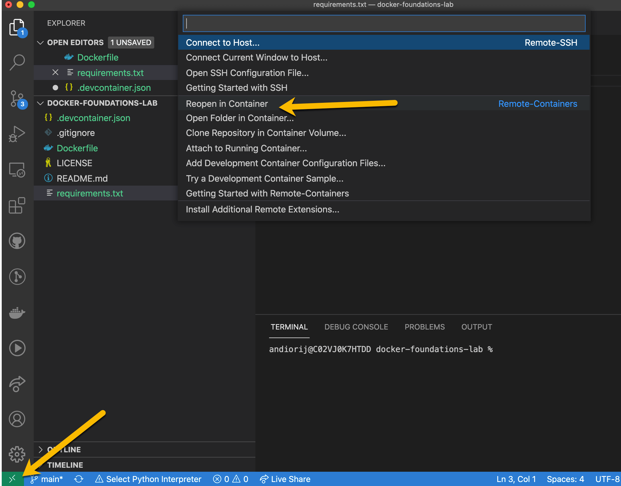 Create Devcontainer Configuration Docker Foundations HandsOn Walkthrough
