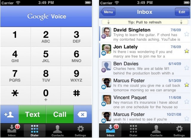 Official Google Voice application for iPhone lands in App Store OhJoey