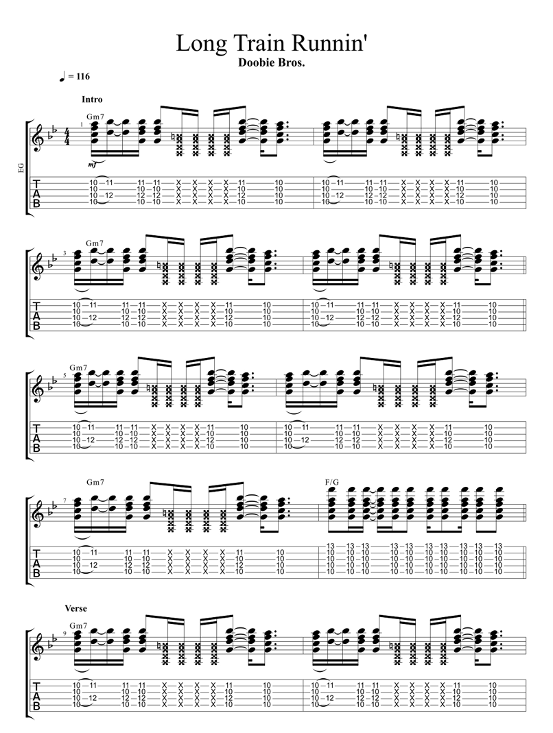 Guitar Lesson Doobie Brothers Long Train Runnin’ JamPlay Free