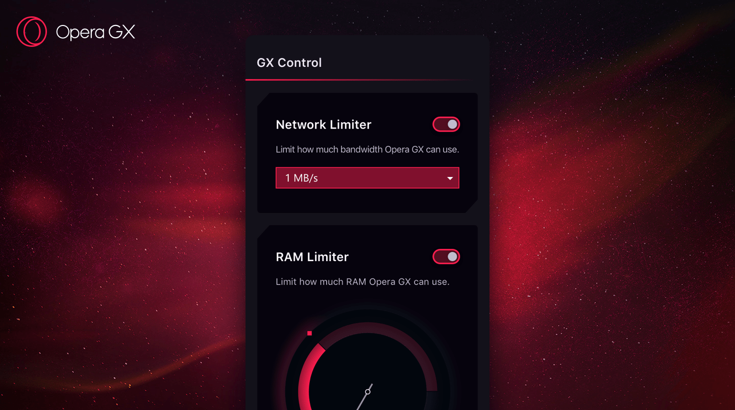 Opera GX now lets you limit the network bandwidth used by your browser