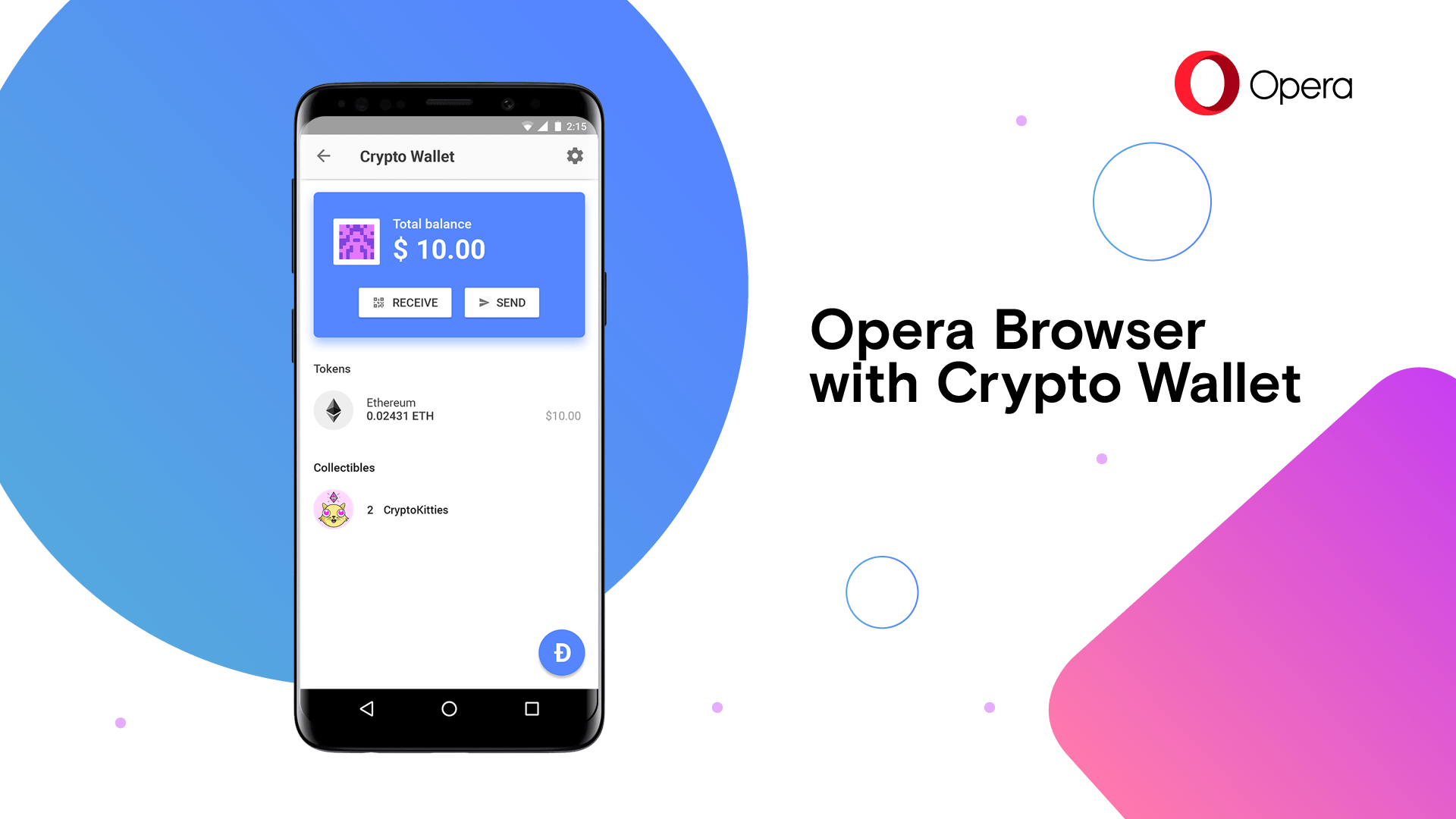 Opera first major browser with builtin Crypto Wallet