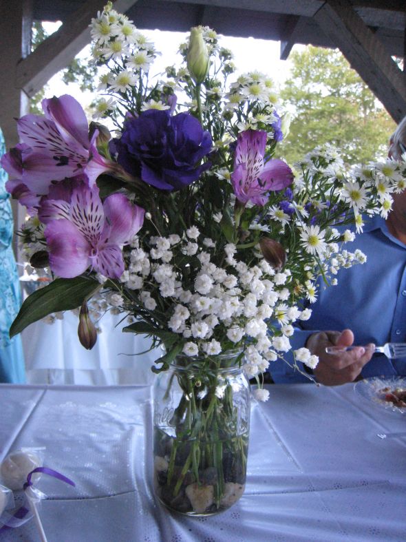 Mason Jar vases Weddingbee Photo Gallery