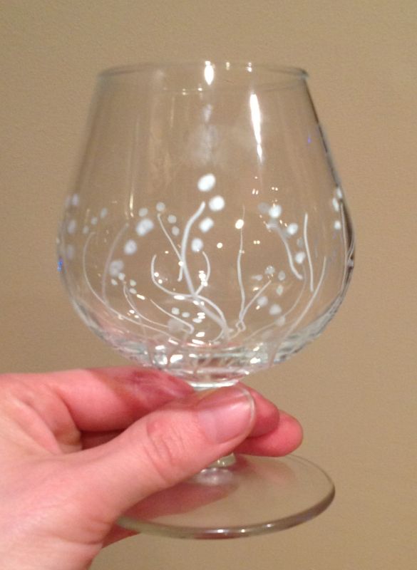 Handpainted swarovski crystal wine glasses 1st attempt!