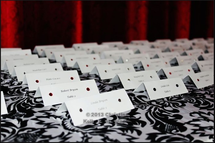 Place cards with food choices what did you do?