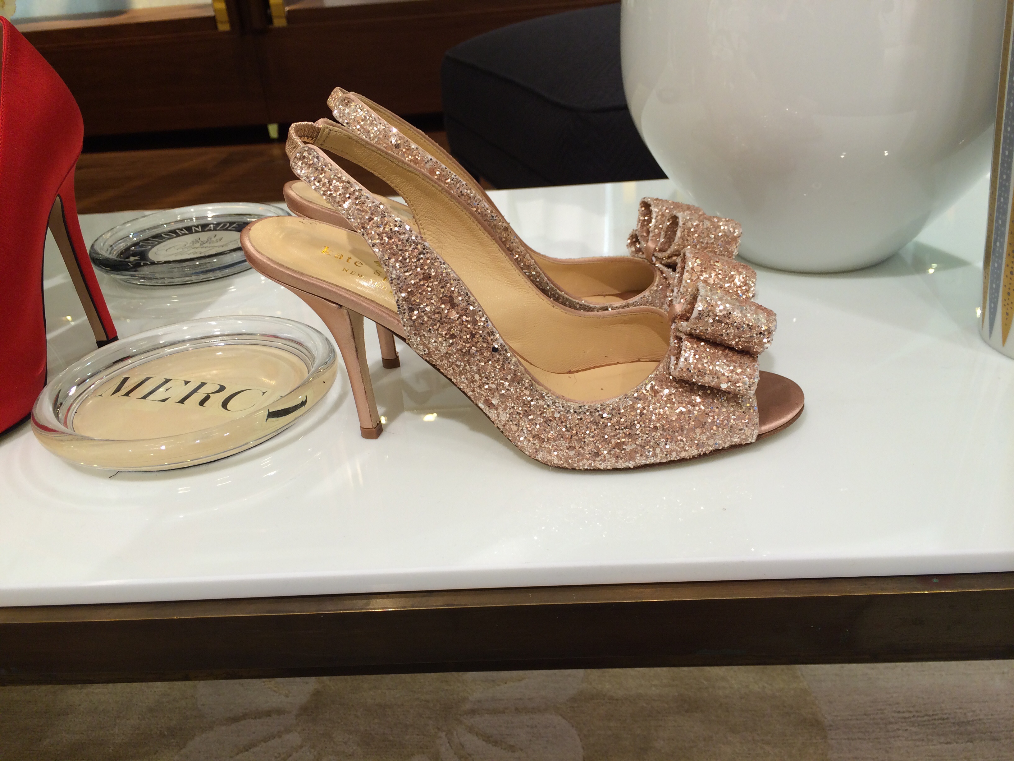 Cover glitter shoes with clear nail polish?